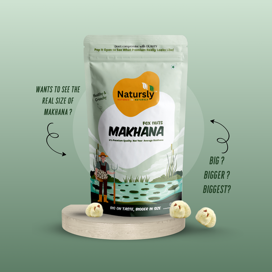 NATURSLY True Premium Lotus Seeds 100g ( Phool Makhana ) Healthy Crunchy Fox Nuts Snack – Natural, Protein-Rich & Gluten-Free Super Food