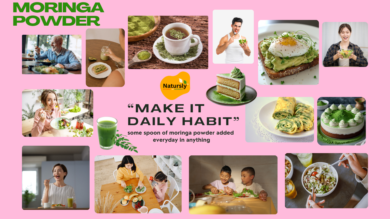 NATURSLY ORGANIC MORINGA POWDER, 200g, 100% PURE LEAF POWDER, RICH IN VITAMINS AND MINAREALS