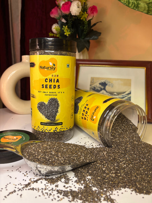 Natursly Raw Chia Seeds for Weight Loss with Omega 3 , Calcium and Zinc, Fiber Rich Seeds