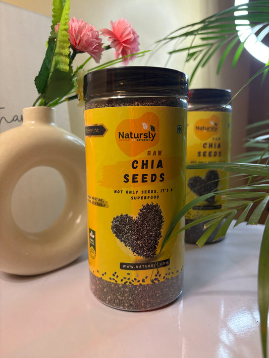 Natursly Raw Chia Seeds for Weight Loss with Omega 3 , Calcium and Zinc, Fiber Rich Seeds