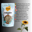 Natursly Premium Raw Sunflower Seeds 200g | Protein-Rich Superfood | 100% Natural, Vegan & Gluten-Free Healthy Snack | Rich in Fiber & Antioxidants